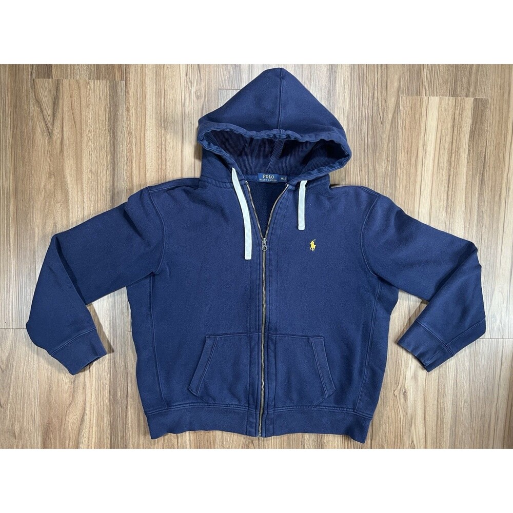 Polo Ralph Lauren Heavyweight Zip Hoodie Adult XXL Dark Blue Thermal Hood